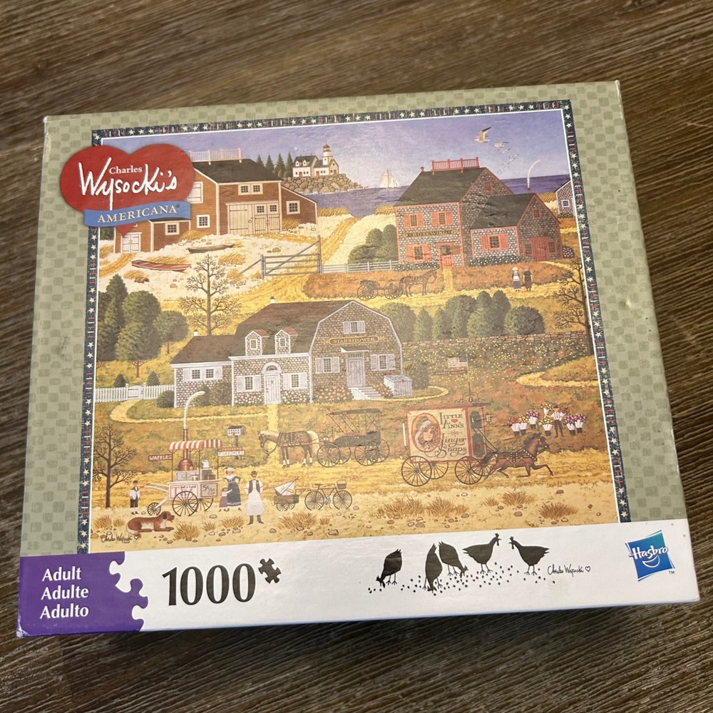 Charles Wysocki Americana Salty Witch Bay 1000 Pcs Jigsaw Puzzle Hasbro MB 2010